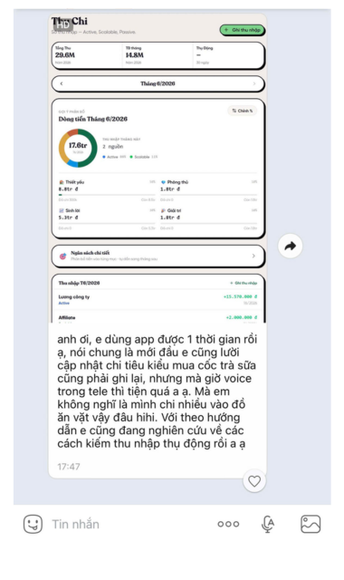 Feedback / proof học viên Làm Chủ Tiền